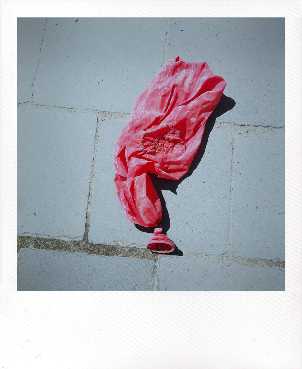 Polaroid photography red balloon by Ciprian Andrei